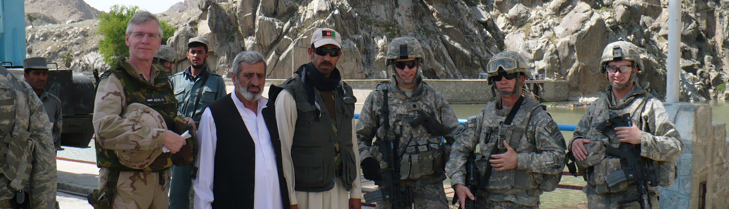 LTC Bill Conrad on Dam Near Jalalabad Afganisatn